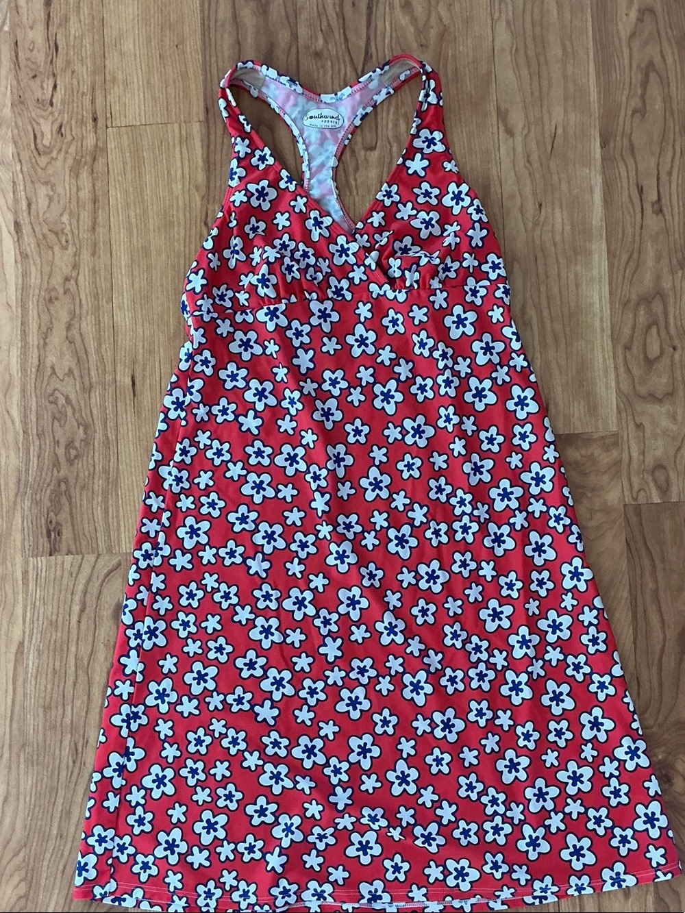 Women’s Red Floral Racerback Dress
